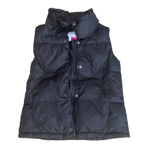 Old Navy Puffer Vest Womens Size XS Black Quilted Full Zip